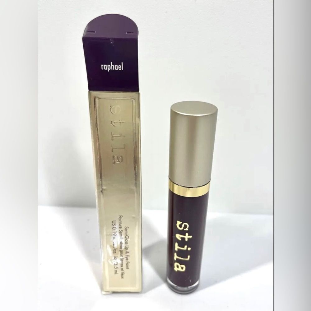 Stila Semi-Gloss Lip & Eye Paint ~ RAPHAEL ~ Burgundy Dark PURPLE NIB